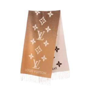 Louis Vuitton Gradient Full Print Cashmere Fringe Scarf