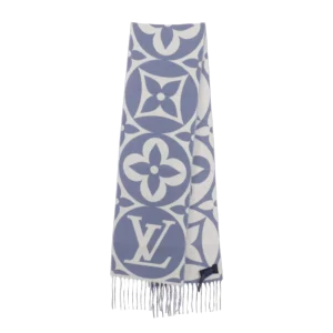Louis Vuitton Mahjong Double sided Wool Cashmere tassel Scarf