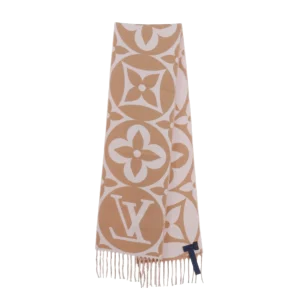 Louis Vuitton Mahjong Double sided Wool Cashmere tassel Scarf