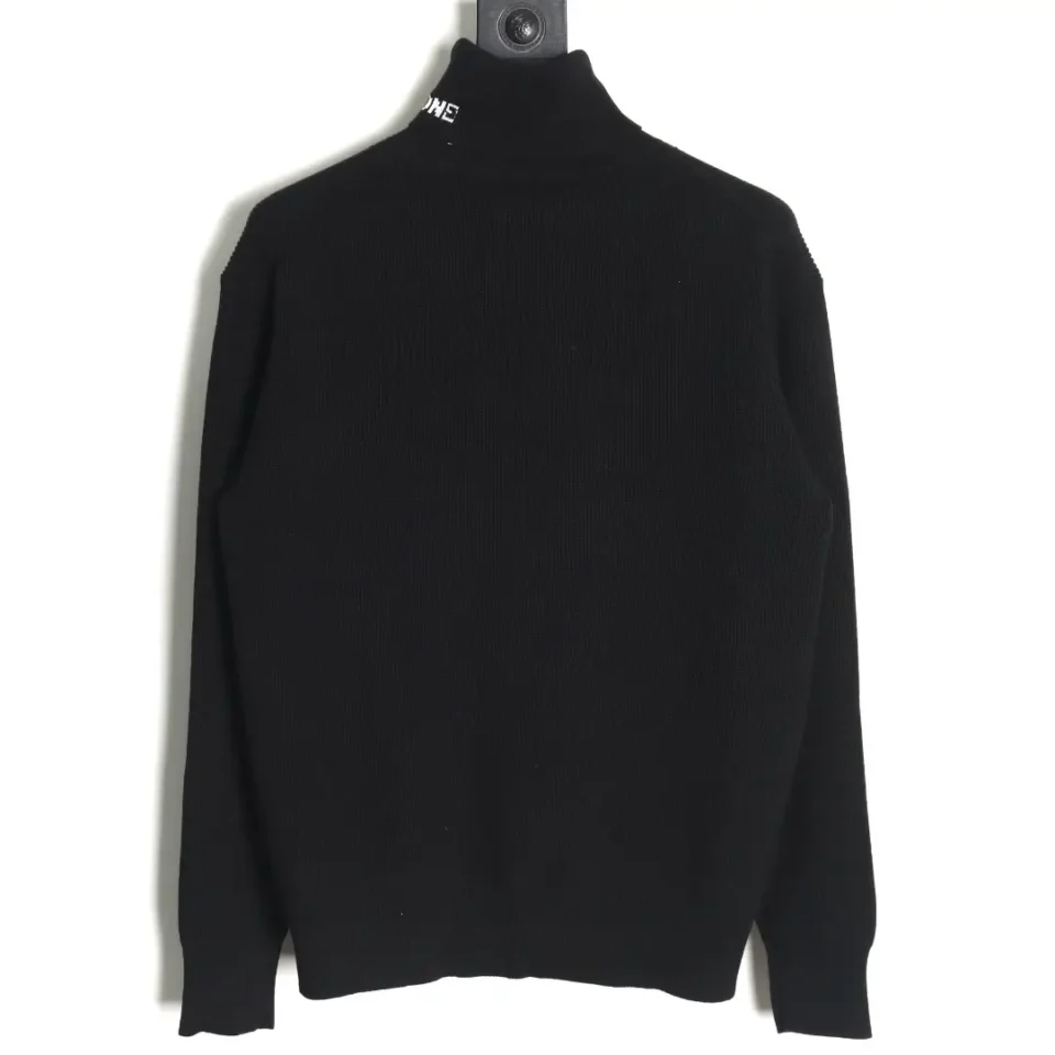 Supreme turtleneck sweater black ribbed cotton long sleeve knitwear