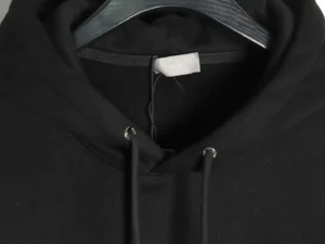 Dior hoodie black cotton drawstring hood pullover sweatshirt