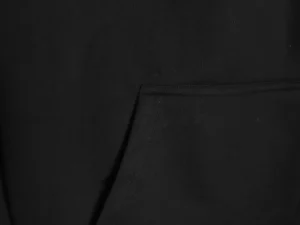 RepsGoat hoodie black cotton fabric with front pocket and stitching detail