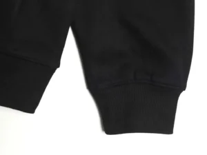 Repsgoat black sweatshirt long sleeve cotton ribbed cuffs close-up