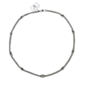 GUCCI GUC Interlocking Double G Thin Edition Necklace