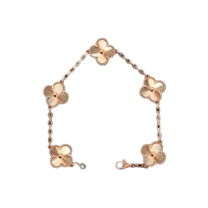 Van Cleef Arpels Clover Five Flower BraceletMaterial is
