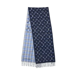 LOUIS VUITTON/Full printed cashmere long scarf for men, buy it now and cherish it