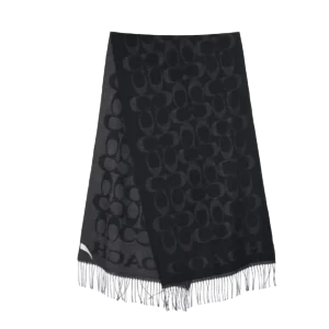 Coach Cashmere Wool Blend Winter Scarf