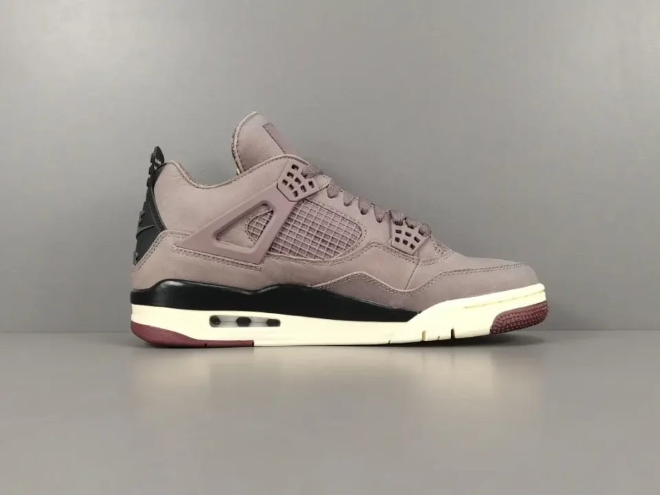 Air Jordan 4 Taupe Haze grey brown nubuck sneakers with black and cream sole