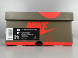 Nike Air Jordan 1 High OG TS SP sail black dark mocha leather sneakers box with size label