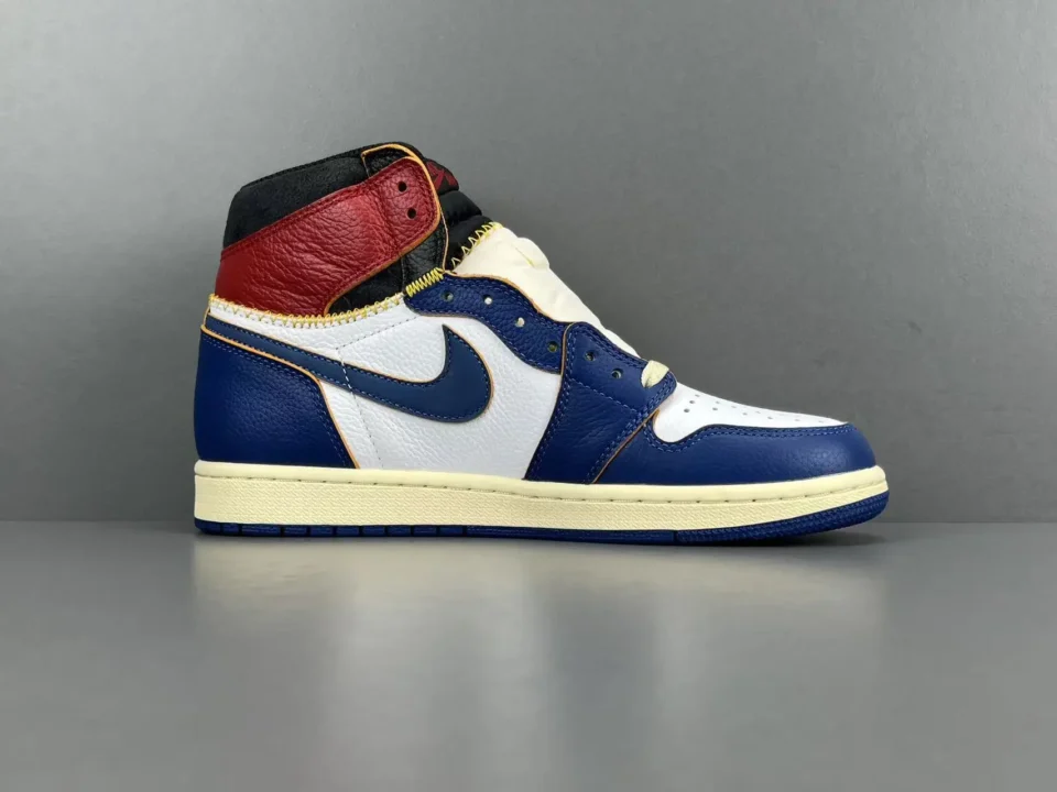 Nike Air Jordan 1 Retro High OG Fearless white varsity red game royal leather sneakers