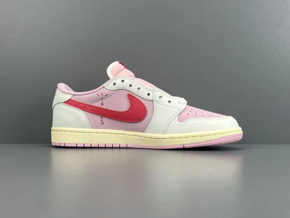 Nike Air Jordan 1 Low OG “Clay Pink” pink white red leather sneakers