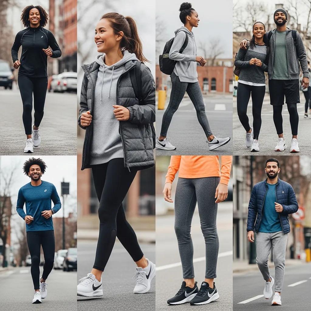 Diverse group of people wearing affordable Nike shoes in an urban setting, showcasing active lifestyle