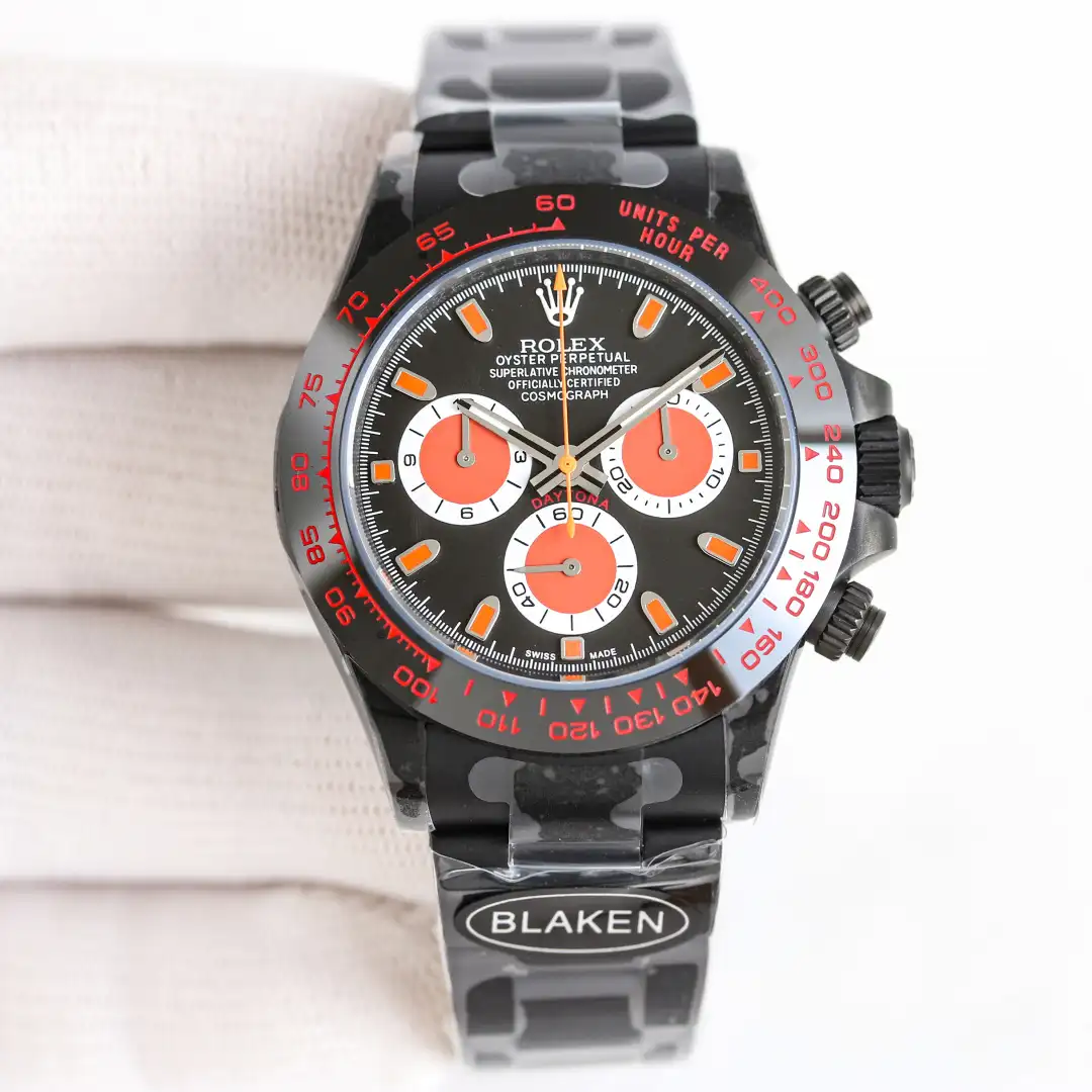 Rolex Daytona Red Ferrari DLC 40mm Black Oyster Bracelet Premium Edition