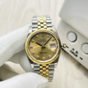 Fake Rolex Datejust Champagne Diamond Best Jubilee Bracelet 41MM
