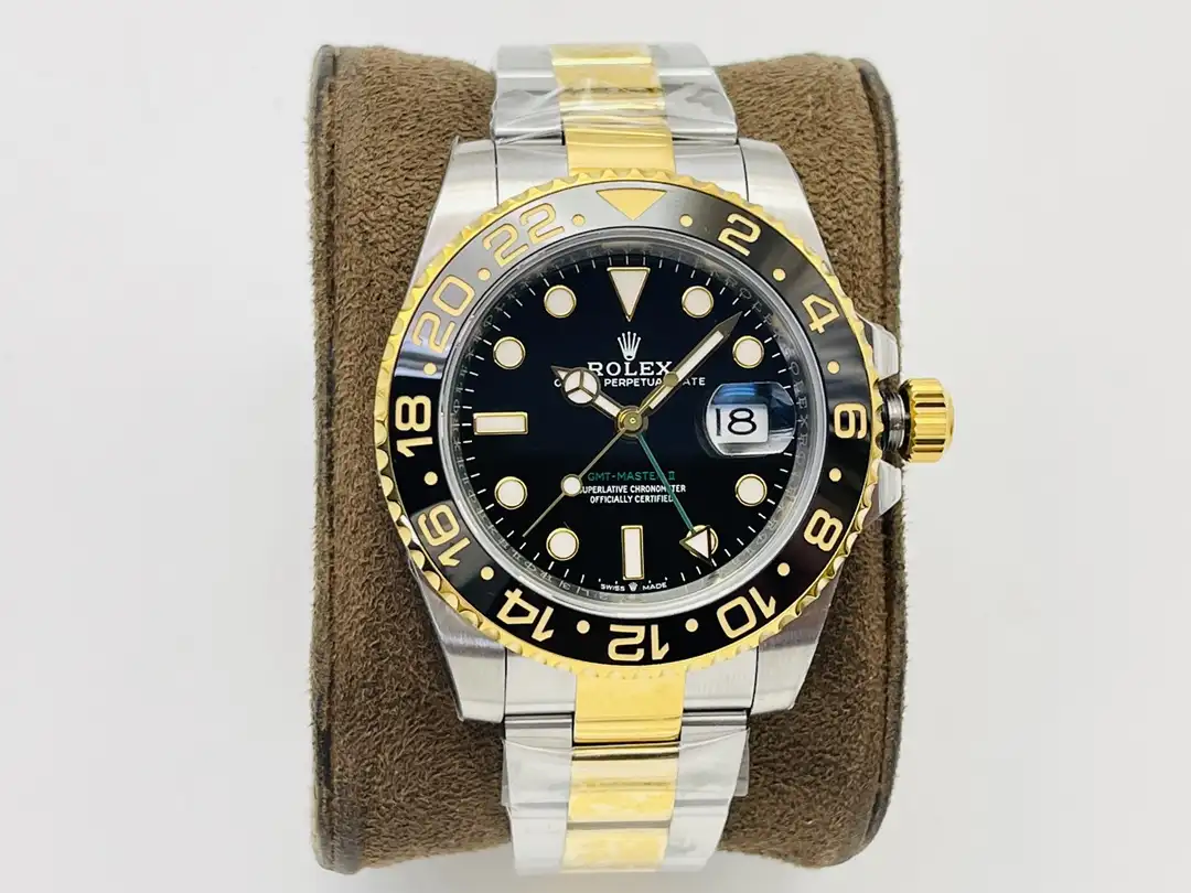 Fake Rolex GMT Master II Two Tone Black Best Oyster Bracelet 40MM