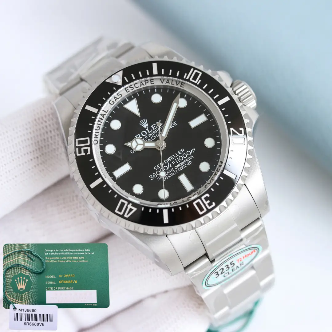 Fake Rolex Sea-Dweller Deepsea Black Dial Premium Oyster Bracelet 44MM