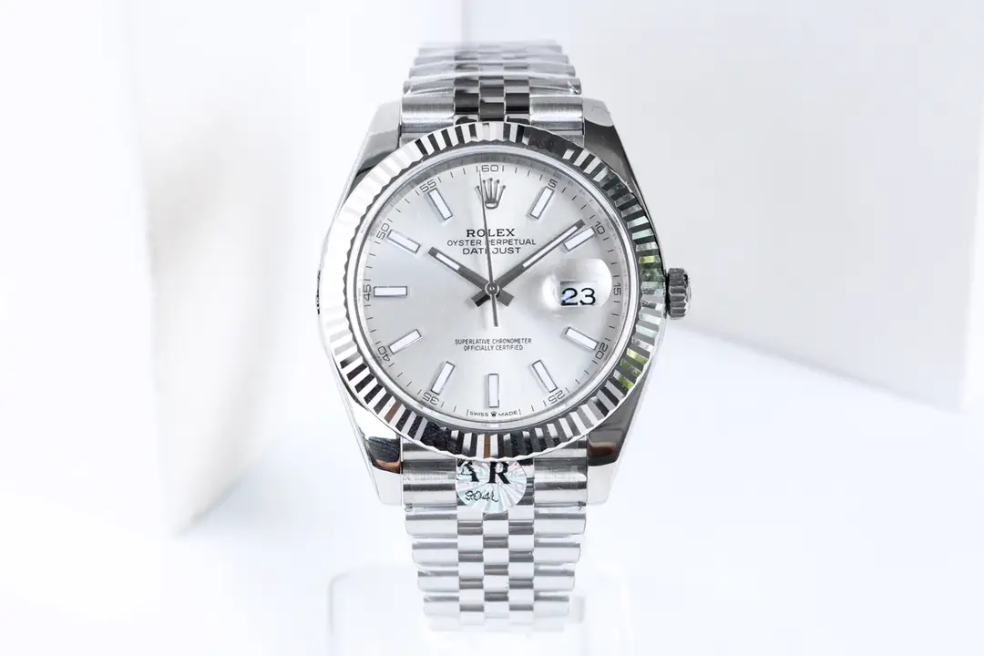 Fake Rolex Datejust Silver Index Best Jubilee Bracelet 41MM