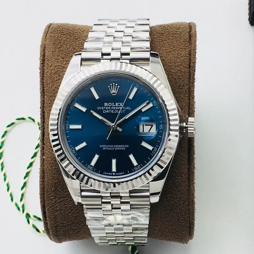 Fake Rolex Datejust Blue Stick Best Jubilee Bracelet 41MM
