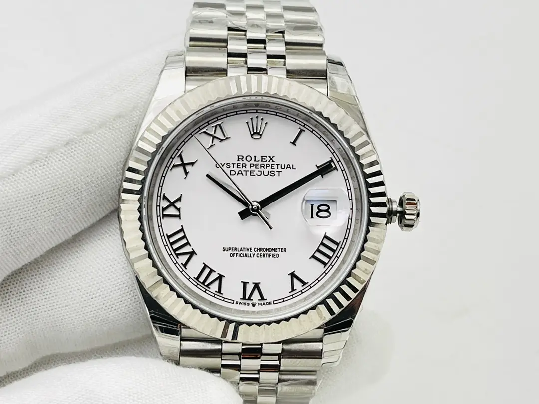 Fake Rolex Datejust White Roman Best Jubilee Bracelet 36MM