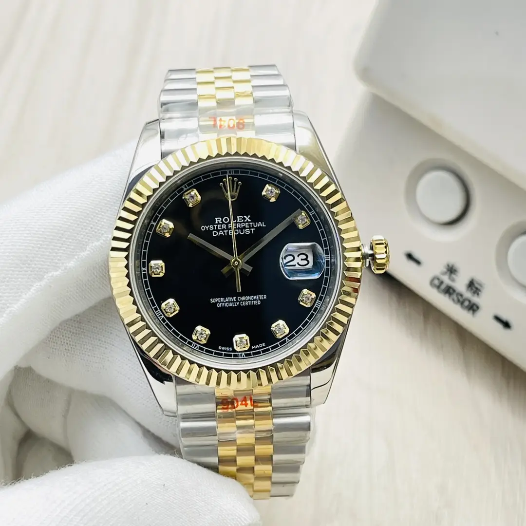 Fake Rolex Datejust Black Jubilee Best Diamond Dial 41MM