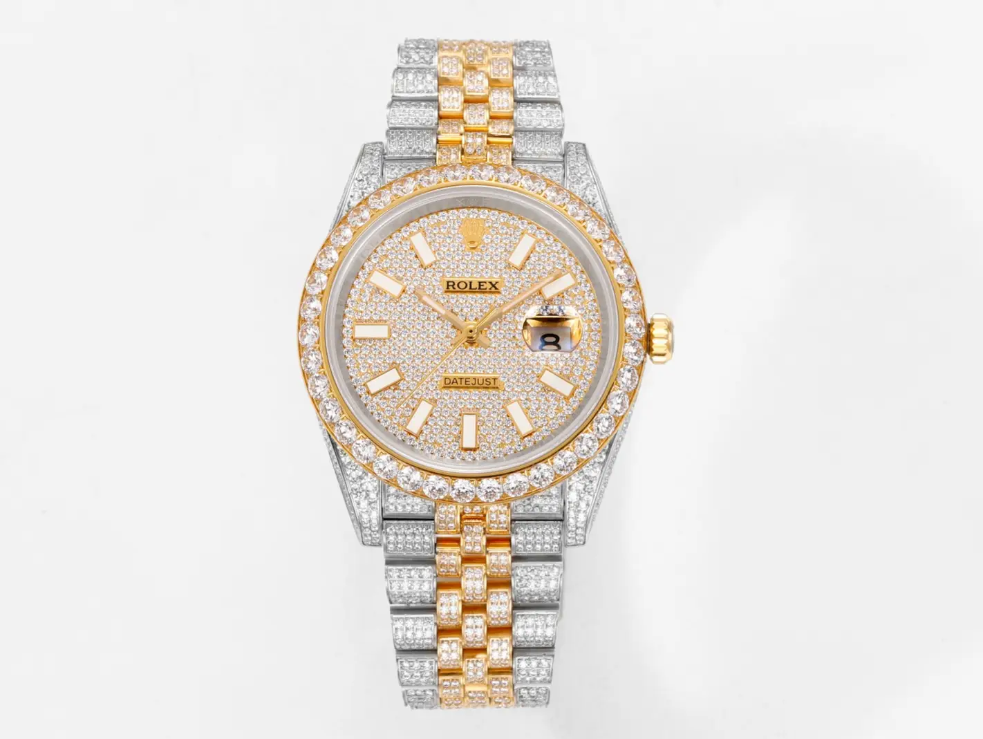 Best Rolex Datejust 41 replica 41MM Pavé Dial Two-Tone Jubilee Bracelet Edition