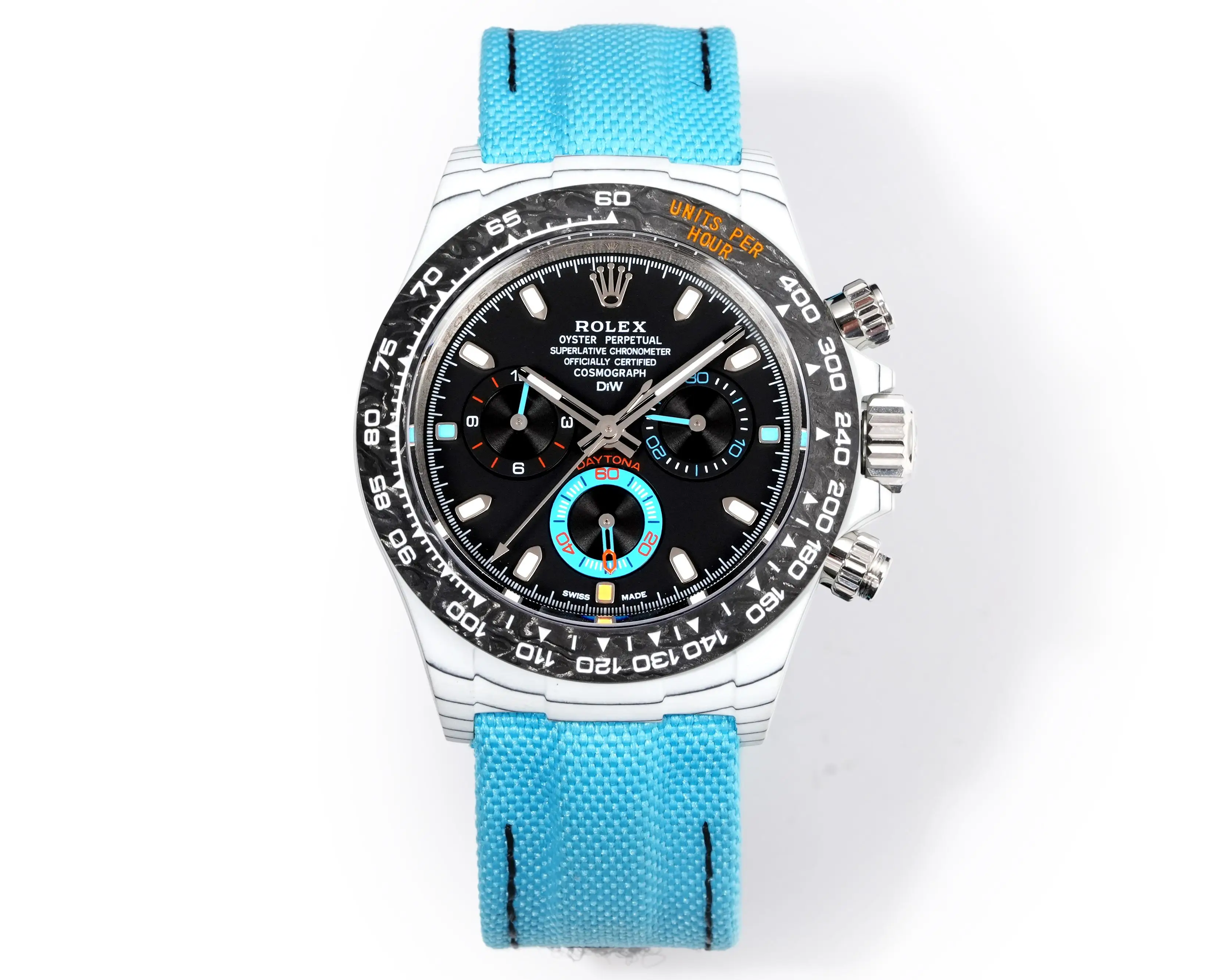 Dynamic racing blue daytona replica 40MM Carbon 4130 Edition