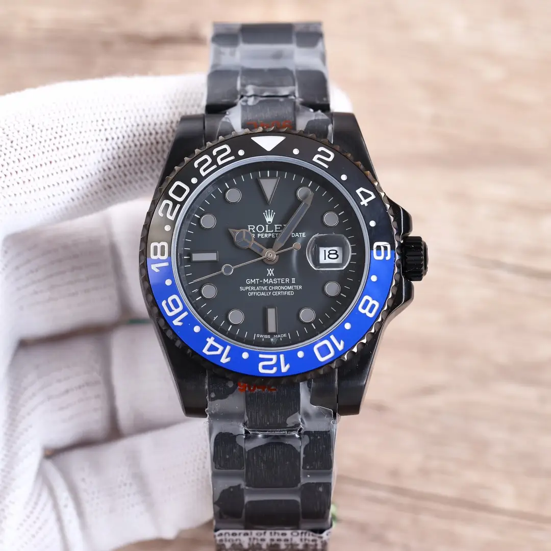 Best Rolex Blaken Obsidian GMT replica 40MM Black Oyster Bracelet Edition