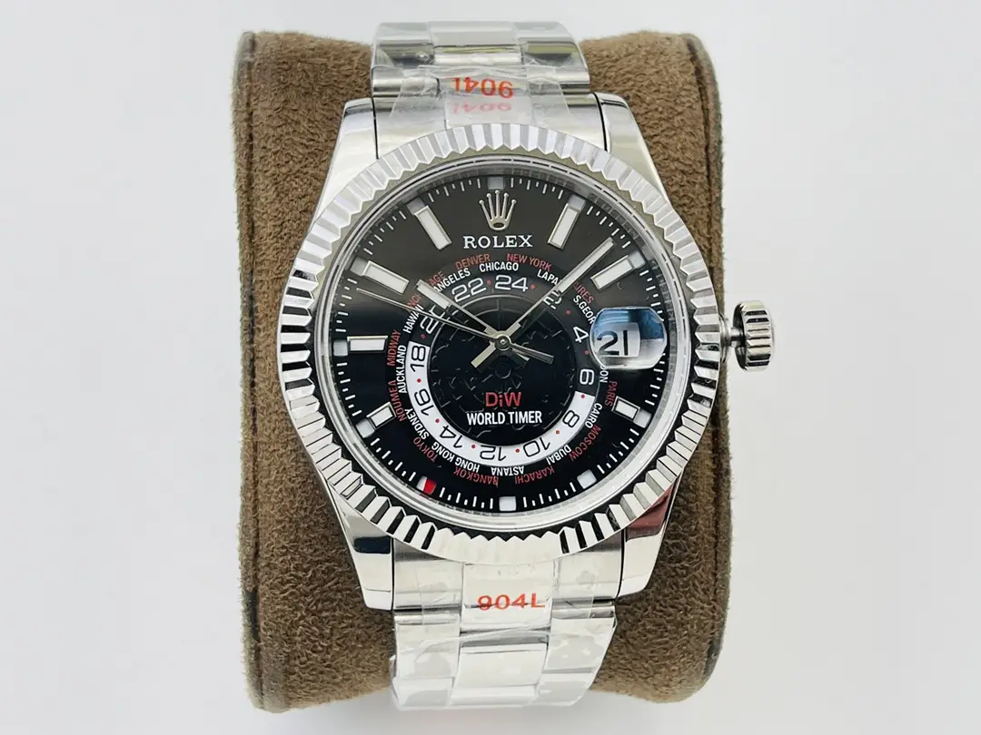 Fake Rolex Sky Dweller 326934 Best DiW Black Dial Oyster Bracelet 42MM