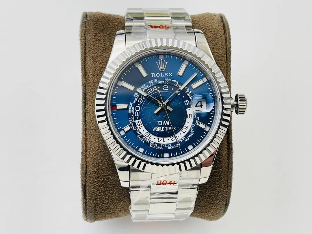 Fake Rolex Sky Dweller Blue Best DiW Oyster Bracelet 42MM