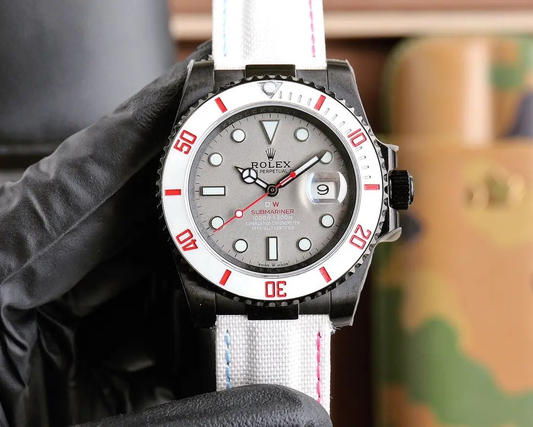Best Rolex Submariner Glacial replica 40MM White Fabric Strap Edition