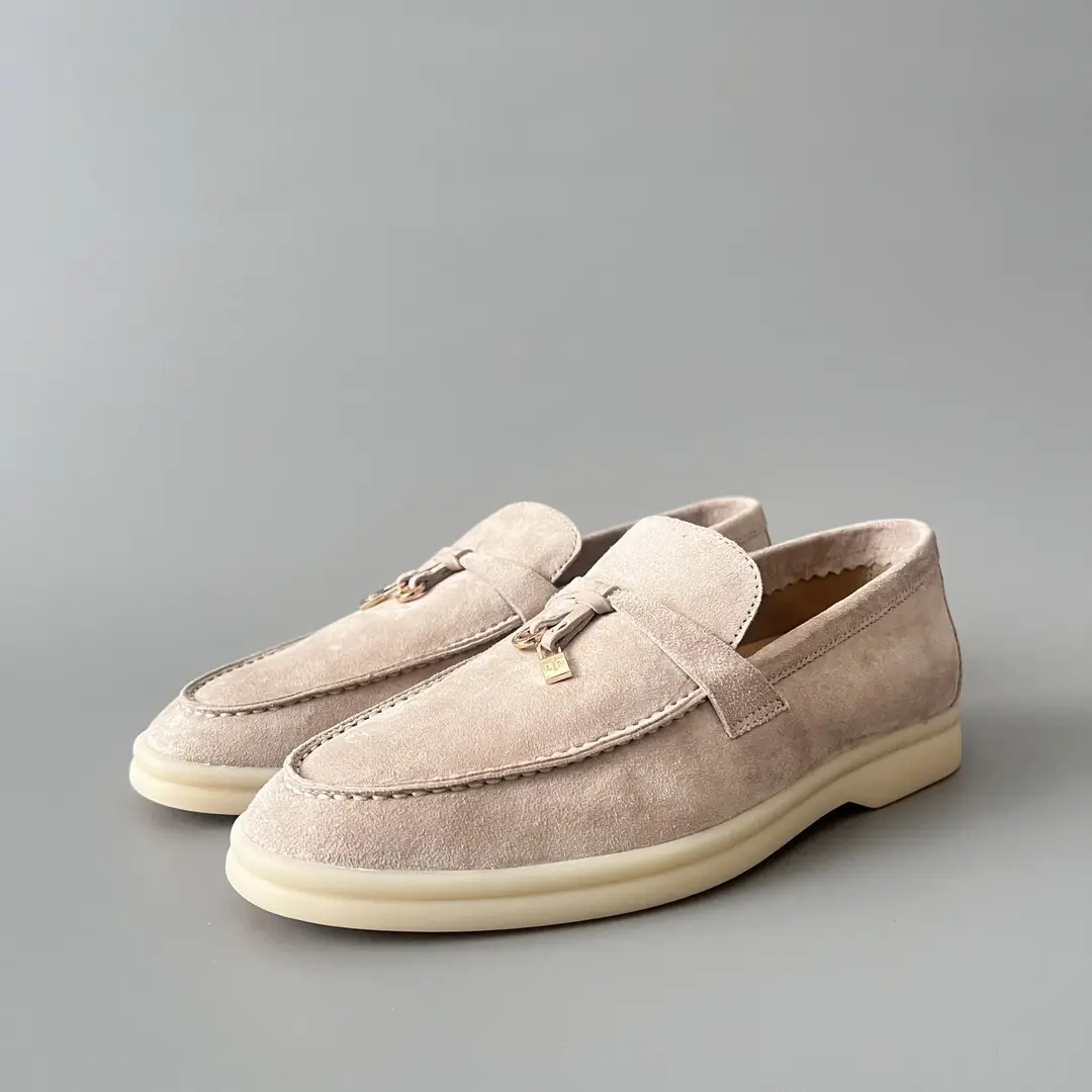 Loro Piana round toe low top women's loafers.
encoding
