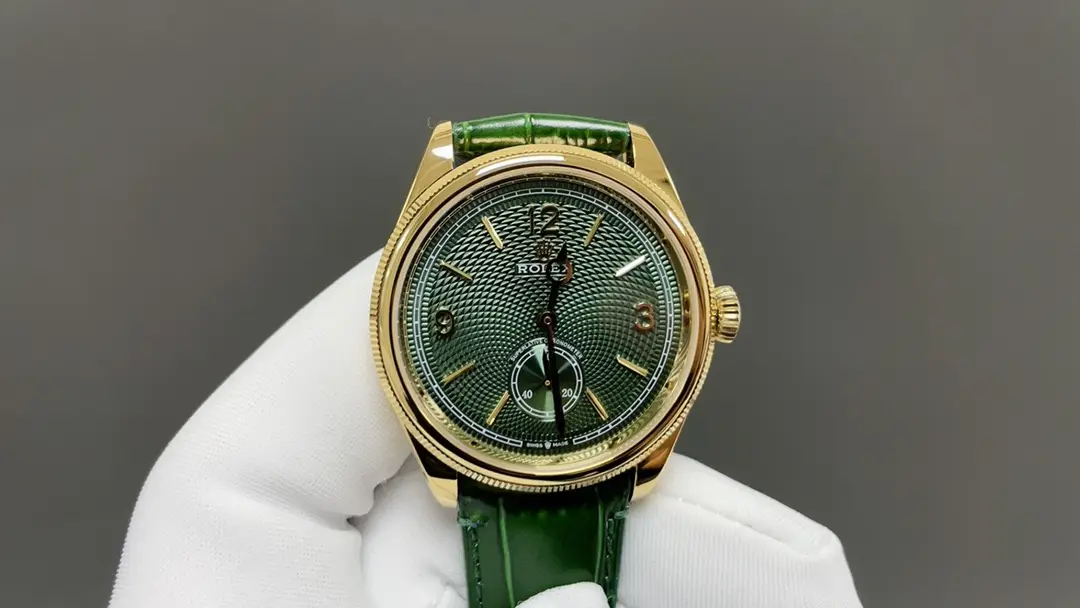 Rare rolex 1908 replica 39MM Green Guilloche Dial 52508