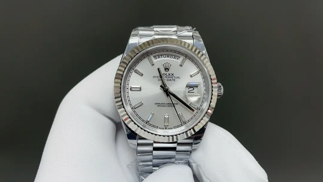 Rolex Day-Date Silver Dial 40MM President Bracelet Premium Edition