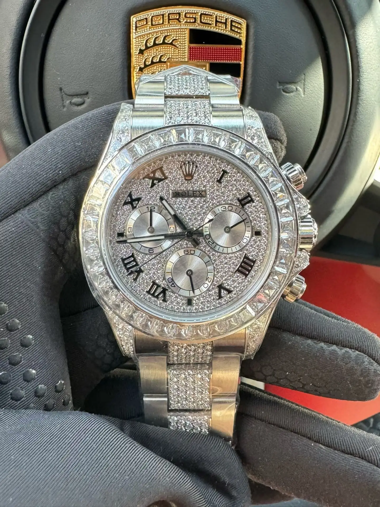 Spectacular pave diamond daytona replica 40MM Iced Bracelet Edition