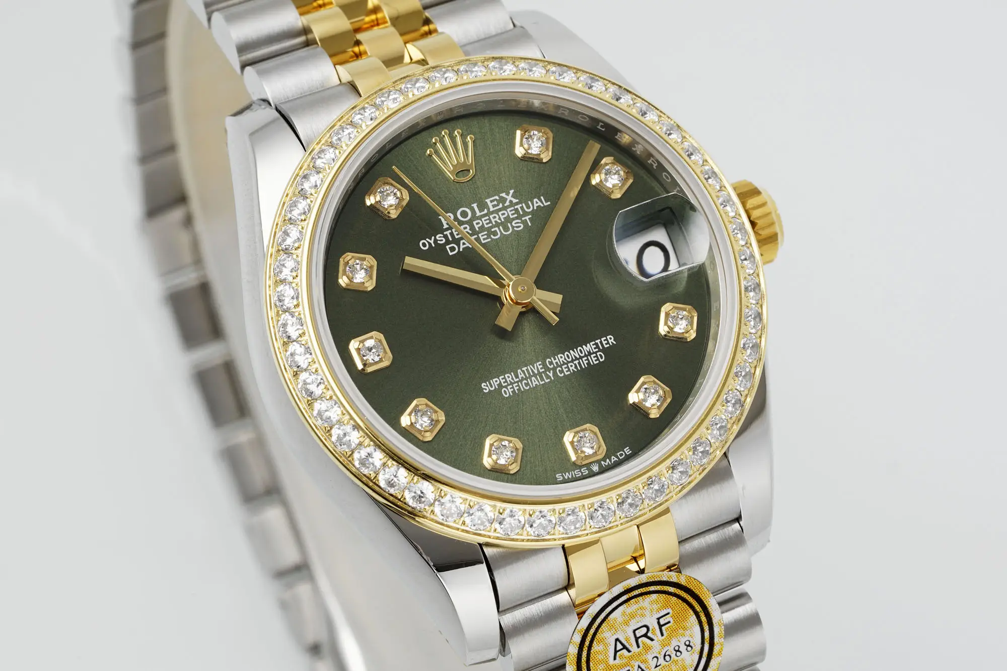 Luxury Rolex watch with diamond accents