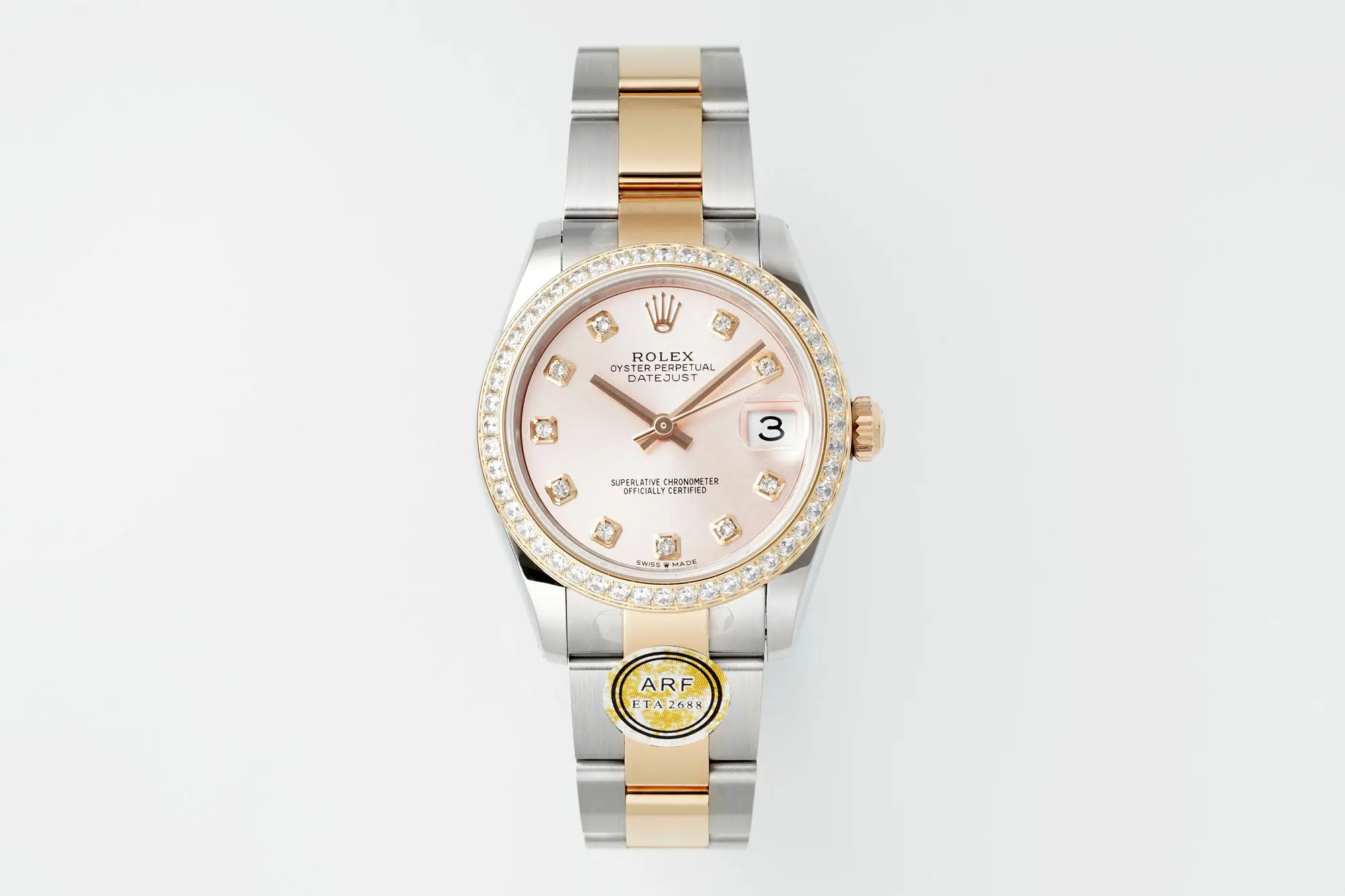 Luxurious rose gold datejust 31mm replica Diamond Bezel Edition