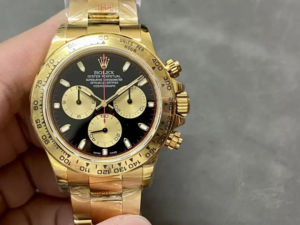 Ultimate Rolex Daytona 116508 replica 40MM Black Dial Yellow Gold Oyster Bracelet Edition
